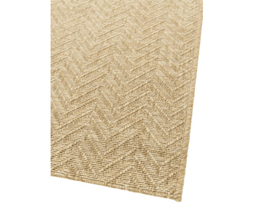 Detailansicht eines Teppichs mit Zickzackmuster