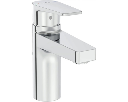 VitrA Niederdruckarmatur Einhebel Waschtischarmatur FLOW SQUARE chrom mit Zugstange A43483ND Waschtischarmatur aus Metall