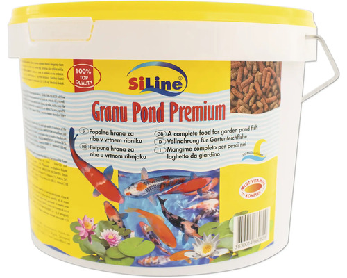 Teichfischfutter SiLine Granupond Premium Goldfischfutter 5,5 l SiLine Granu Pond Premium Gartenteichfischfutter im Eimer