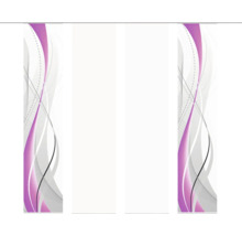 Schiebegardine 4er-Set Wuxi beere 60x245 cm