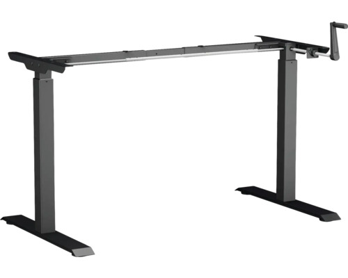 Tischgestell M-SMART Spin höhenverstellbar mit Handkurbel 695-1135 mm schwarz