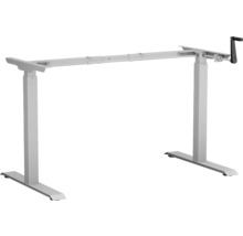 Tischgestell M-SMART Spin höhenverstellbar mit Handkurbel 695-1135 mm silber