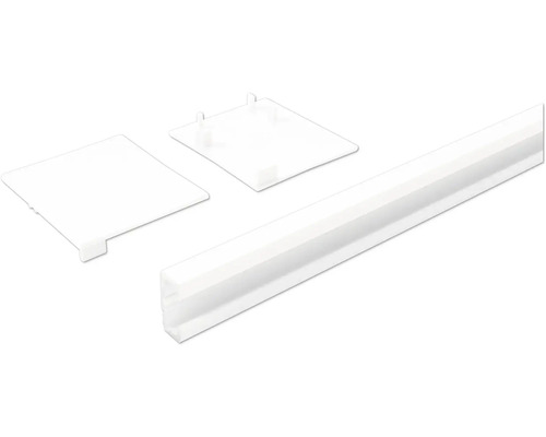 Pertura Distanzprofil 10 mm für Schiebetürbeschlag Selir Weiß L:2 m LED-Leuchte mit Zubehör