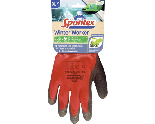 Spontex Winter Worker Gr. 9, grün, schwarz oder rot recycling Spontex Winter Worker Gr. 9, grün, schwarz oder rot recycling