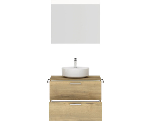 Badezimmermöbel-Set mit Waschtisch, Waschbecken und Spiegel