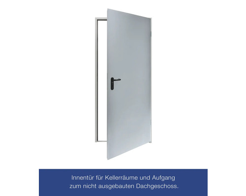 Geöffnete Innentür mit schwarzem Türgriff