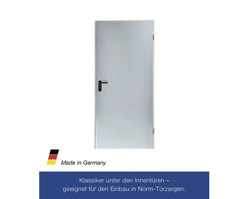 Innentür mit schwarzem Türgriff