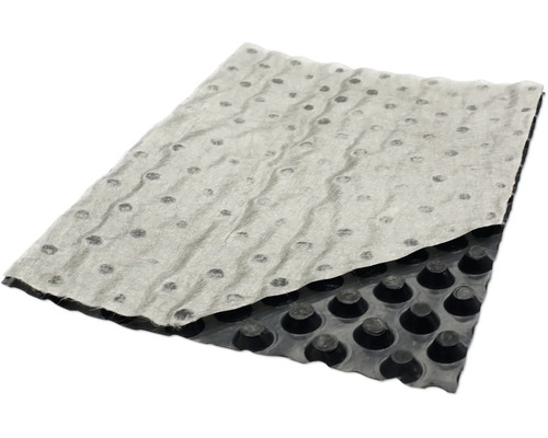 Grundmauerschutz Noppenbahn HDPE beidseitig mit Thermofaserstoff 10 m x 2 m Rolle = 20 m² Grundmauerschutz Noppenbahn HDPE beidseitig mit Thermofaserstoff 10 m x 2 m Rolle = 20 m²