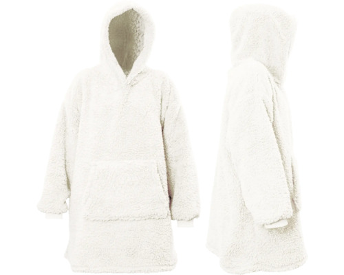 Unique Living Kapuzenpullover Oversized Hoody Teddy weiß 70x50x87 cm