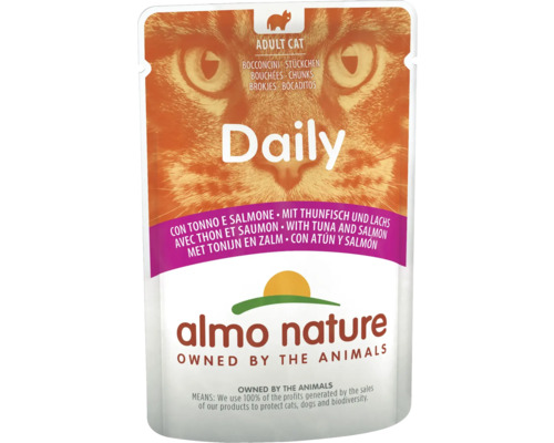 Katzenfutter nass almo nature Daily Menu Thunfisch und Lachs 70 g