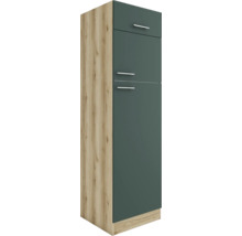 Optifit Kühlumbauschrank für 145er Einbaukühlschrank Savona405 BxTxH 60 x 57,1 x 206,8 cm grün matt zerlegt Anschlag reversibel KUSA H614-9+