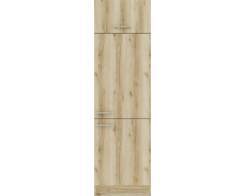 Küchenschrank mit Holzstruktur und zwei Schubladen