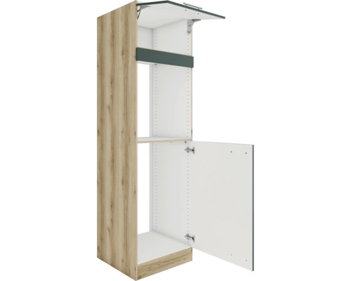 Küchenschrank mit Holztür und Klappe