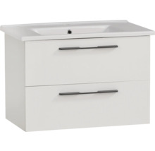 Waschtischunterschrank mit zwei Schubladen und Aufsatzwaschbecken