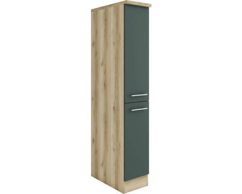 Optifit Apothekerschrank Savona405 BxTxH 30 x 60 x 174,4 cm Frontfarbe grün matt Korpusfarbe wildeiche