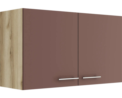 Optifit Hängeschrank Bari407 BxTxH 100 x 34,6 x 57,6 cm Frontfarbe rostrot matt Korpusfarbe wildeiche