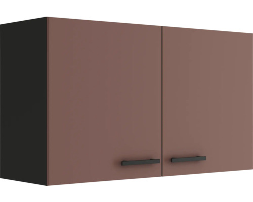 Optifit Hängeschrank Nizza407 BxTxH 100 x 34,6 x 57,6 cm Frontfarbe rostrot matt Korpusfarbe grau