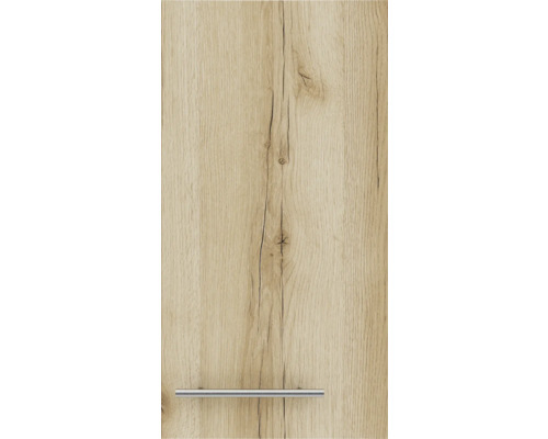 Küchenschrankfront in Holzoptik mit Griff