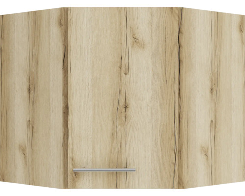 Eckhängeschrank mit Holzdekor