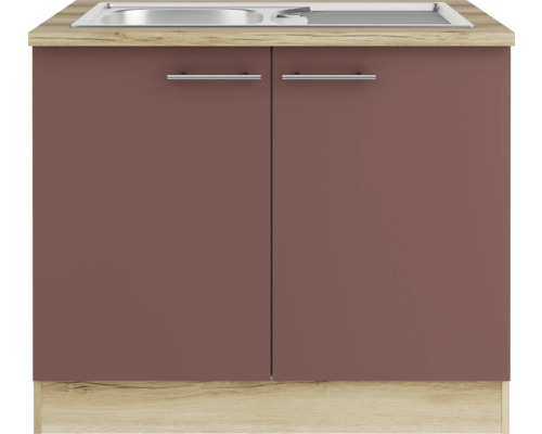 Spülenschrank mit zwei Türen und Spülbecken