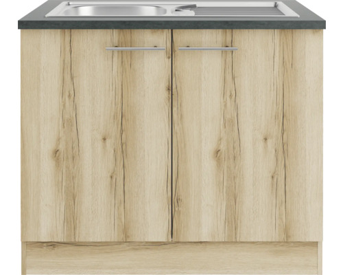 Waschtischunterschrank mit zwei Türen und Spüle