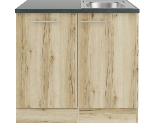 Spülenschrank mit zwei Türen und Spülbecken