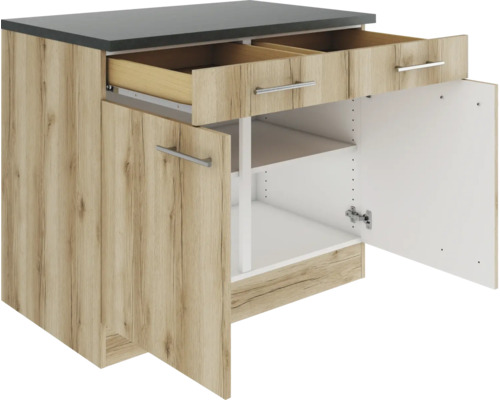 Küchenunterschrank mit Schubladen und Tür