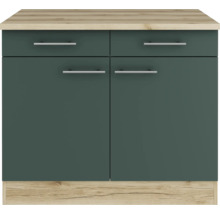 Optifit Unterschrank mit Schublade und Drehtür Savona405 BxTxH 100 x 60 x 84,8 cm grün matt zerlegt KUSA U106-9+