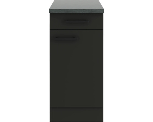 Dunkler Küchenunterschrank mit zwei Schubladen