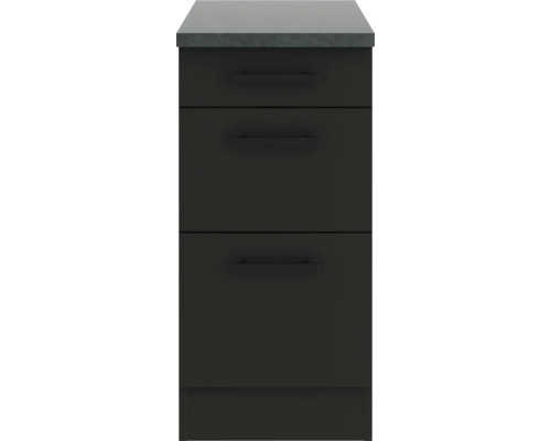 Unterschrank mit drei Schubladen und Arbeitsplatte