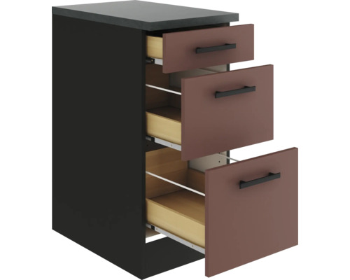 Küchenunterschrank mit drei Auszügen