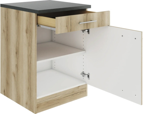 Küchenunterschrank mit Schublade und offenem Fach