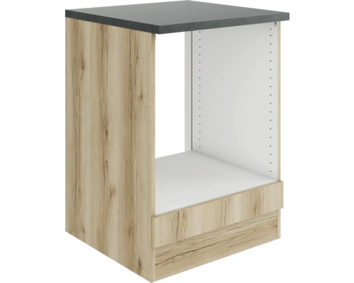 Optifit Herdumbauschrank Livorno290 BxTxH 60 x 60 x 84,8 cm Frontfarbe wildeiche matt strukturiert Korpusfarbe wildeiche