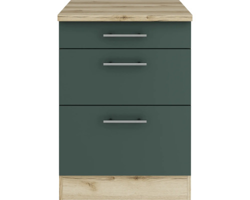 Schrank mit drei Schubladen und Griffen