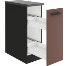 Optifit Auszugunterschrank Nizza407 BxTxH 30 x 60 x 84,8 cm rostrot matt zerlegt KUNI UAFZ306-9+