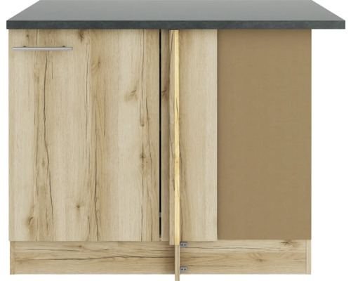 Küchenunterschrank mit Arbeitsplatte und Holzdekor