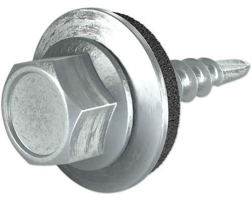 PRECIT SKM-Schrauben 4,8 mm x 19 mm verzinkt Pack = 100 St Blechschraube mit Dichtscheibe