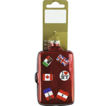 Dekorative Koffer-Christbaumkugel mit Länderflaggen