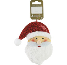 Santa Claus Weihnachtsbaumschmuck mit Paillettenmütze und Bart