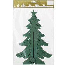 Dekorativer Weihnachtsbaum aus Holz zum Zusammenstecken in Verpackung