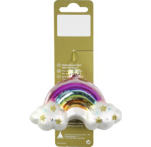 Regenbogenförmiger Christbaumschmuck mit Wolken
