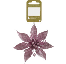 Dekorative Kunstblume mit Aufhänger für Weihnachtsbaumschmuck