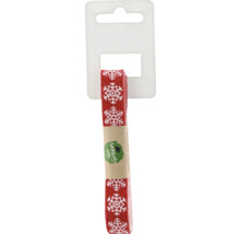 Dekoband mit Schneeflockenmuster auf Aufhänger