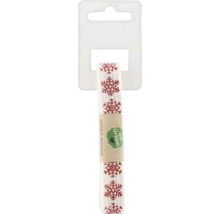 Dekoband mit Schneeflockenmuster