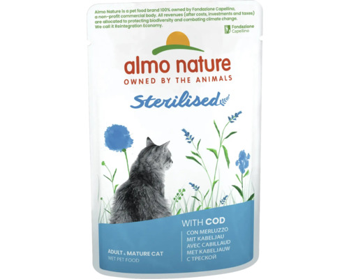 Katzenfutter nass almo nature Holistic Sterilised Kabeljau 70 g