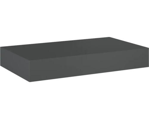 Jungborn Kompaktmarmor-Waschtischplatte 80.6x12x46 cm anthrazit matt Grauer Badhocker aus Kunststoff