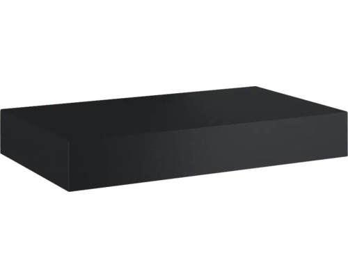 Jungborn Kompaktmarmor-Waschtischplatte 80.6x12x46 cm schwarz matt Rechteckiger Waschtisch aus Keramik
