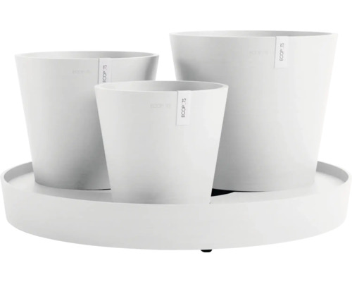 Blumentopf Ecopots Dubai Kunststoff 56,5 x 56,5 x 30,7 cm weiß