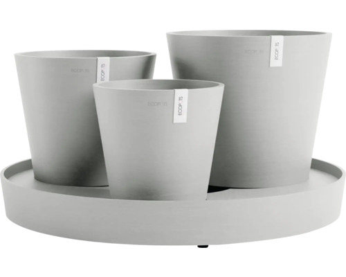 Blumentopf Ecopots Dubai Kunststoff 56,5 x 56,5 x 30,7 cm grau