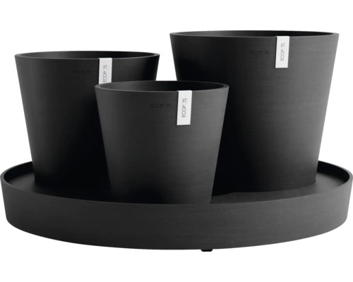 Blumentopf Ecopots Dubai Kunststoff 56,5 x 56,5 x 30,7 cm grau